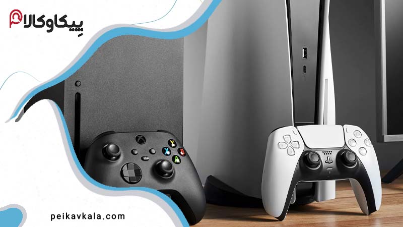 کنسول‌های Xbox Series X و PS5 به همراه دسته‌های بازی آنها